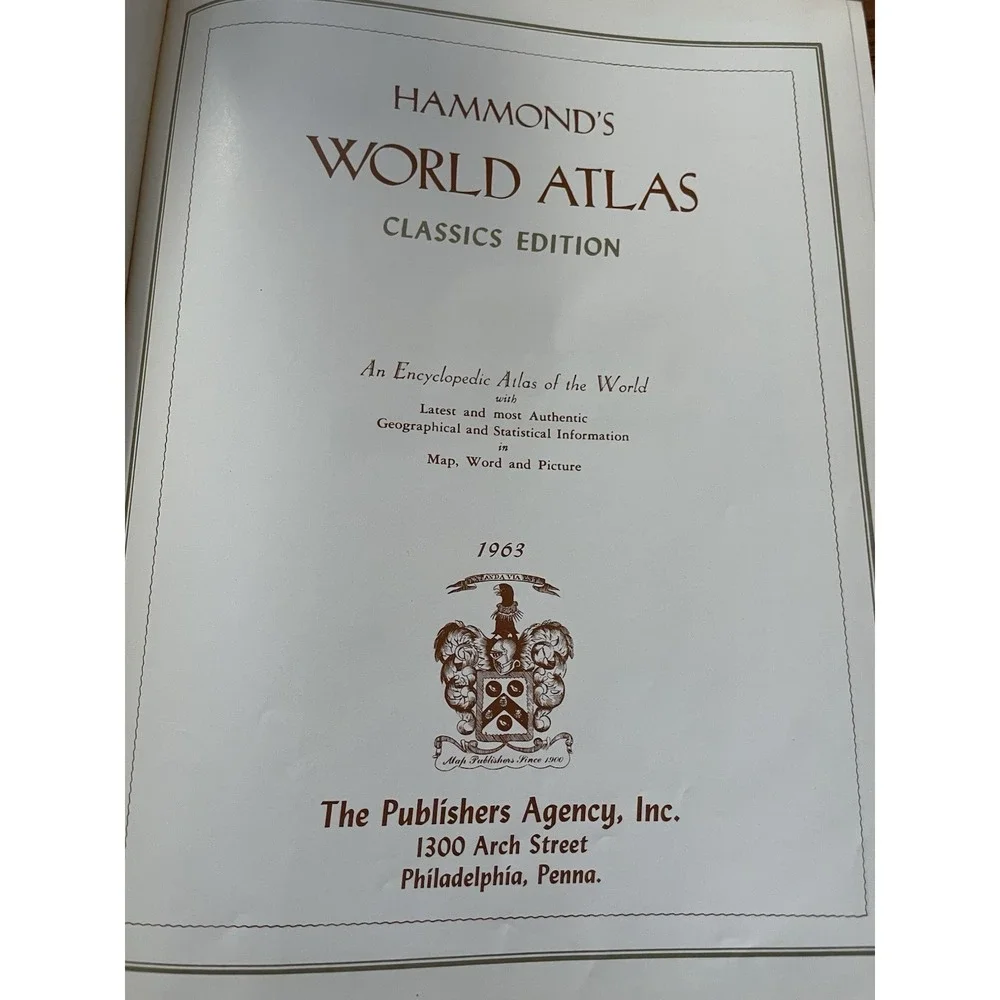 Hammond World Atlas - Hardcover By Hammond Incorporated‎ 1961